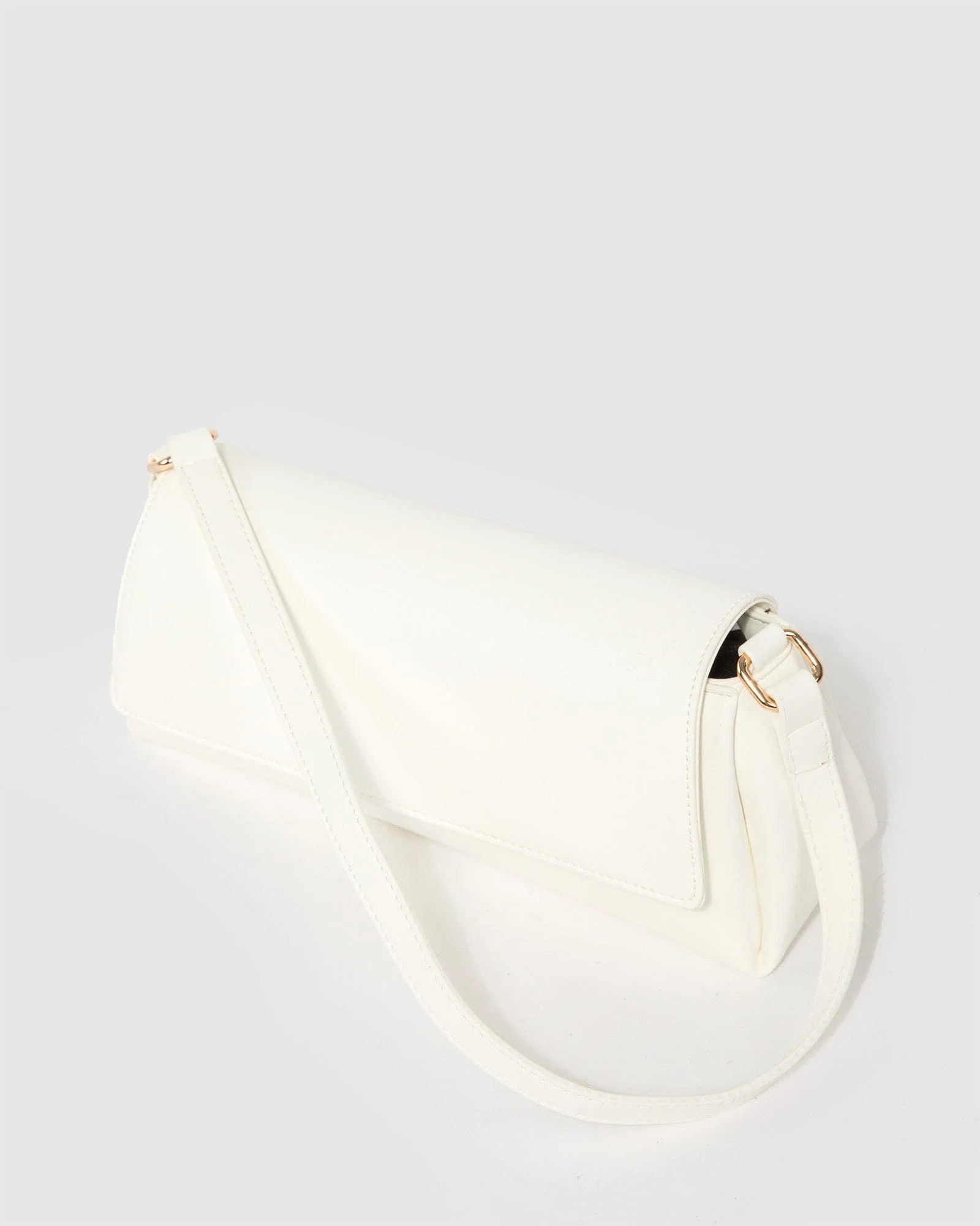 White Keely Flap Shoulder Bag - Image 6
