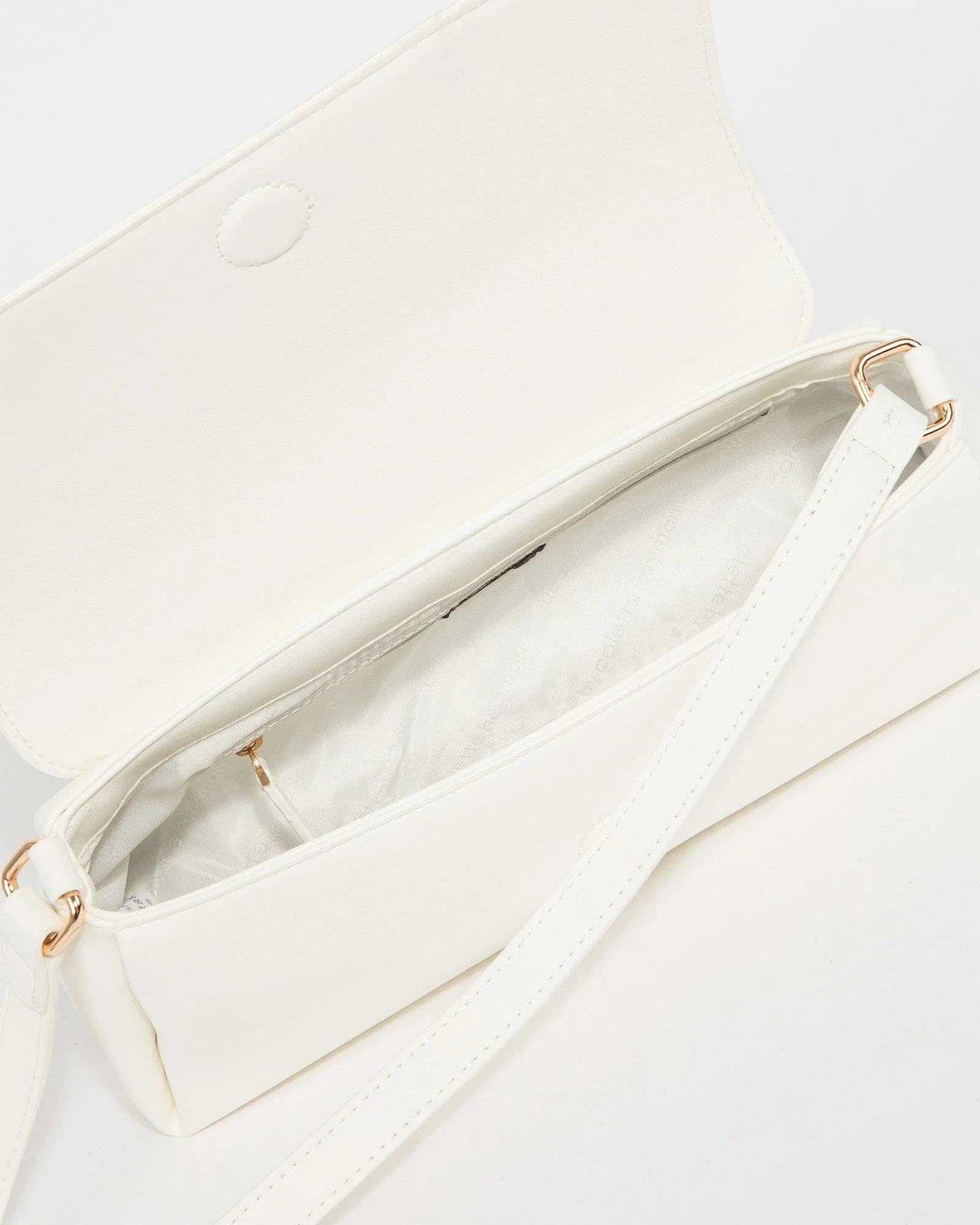 White Keely Flap Shoulder Bag - Image 7