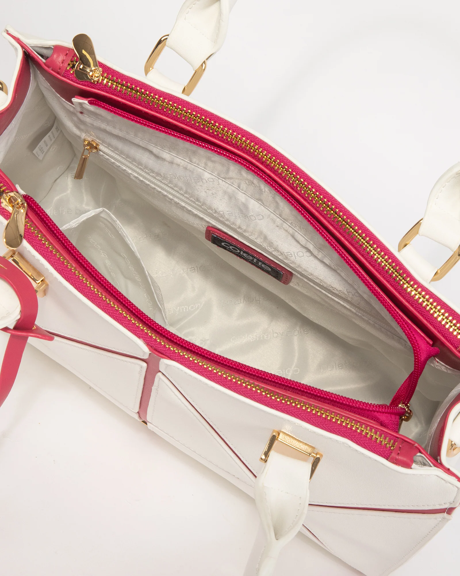White Lucy Panel Tote - Image 5