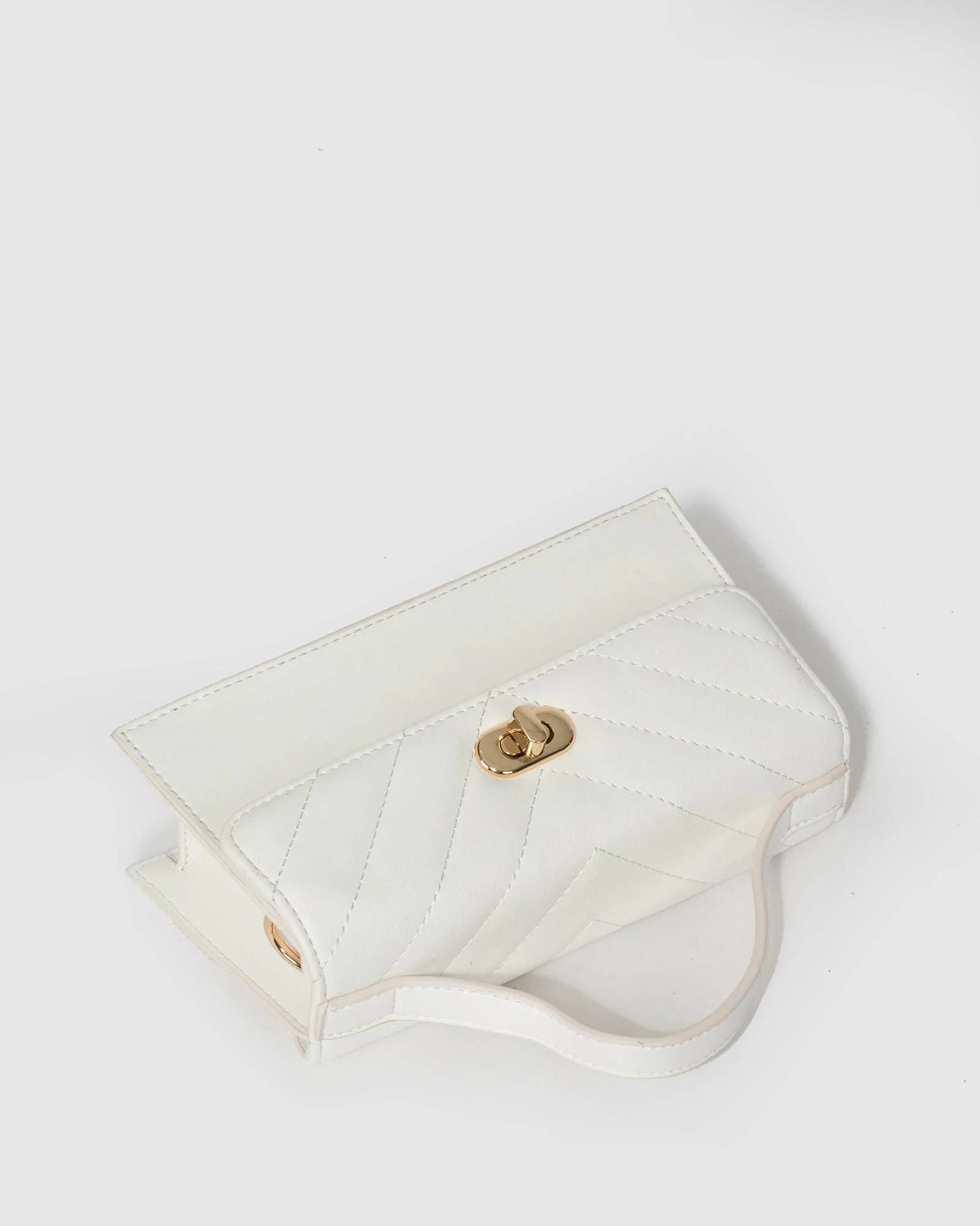 White Luna Top Handle Bag - Image 10