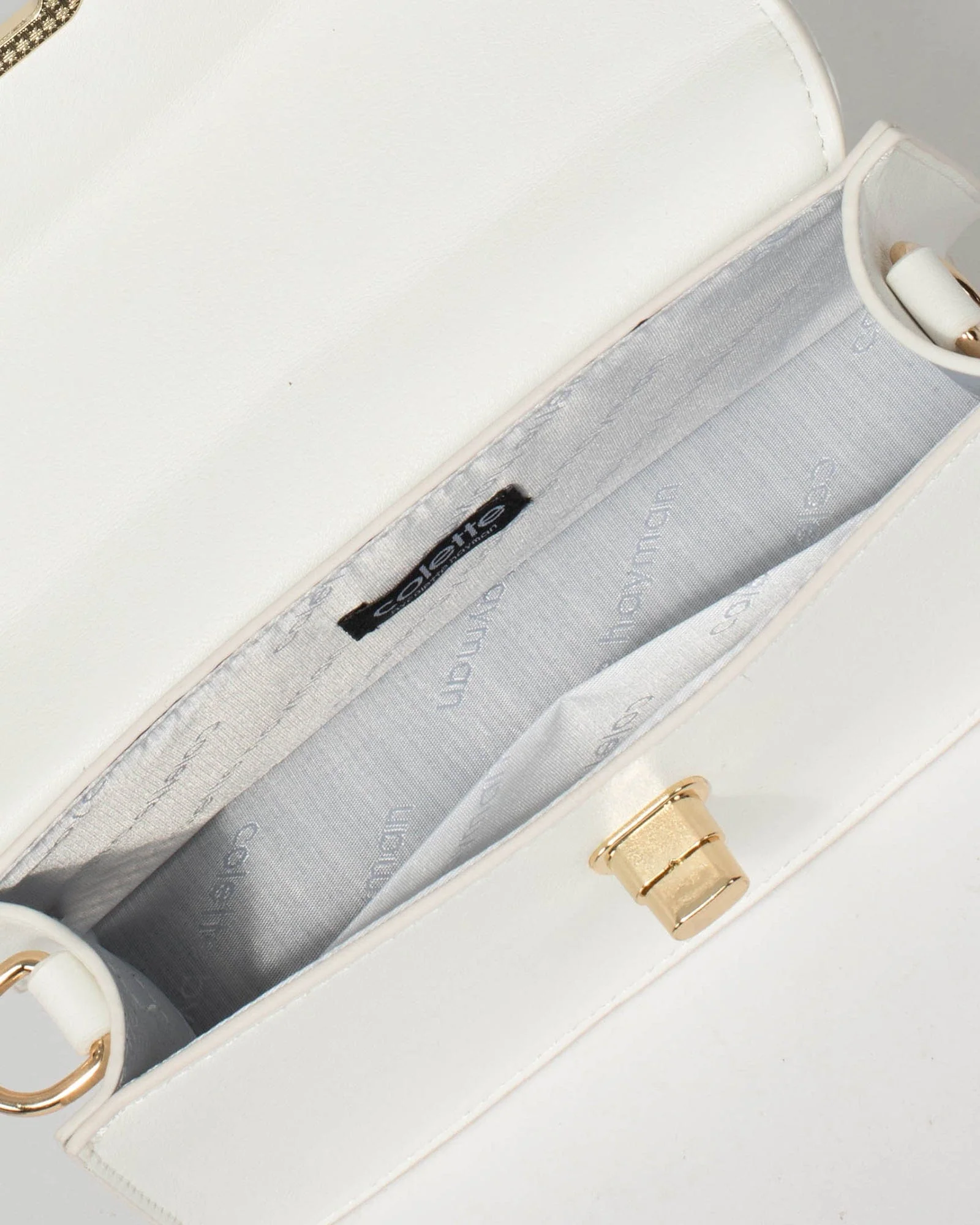 White Luna Top Handle Bag - Image 11