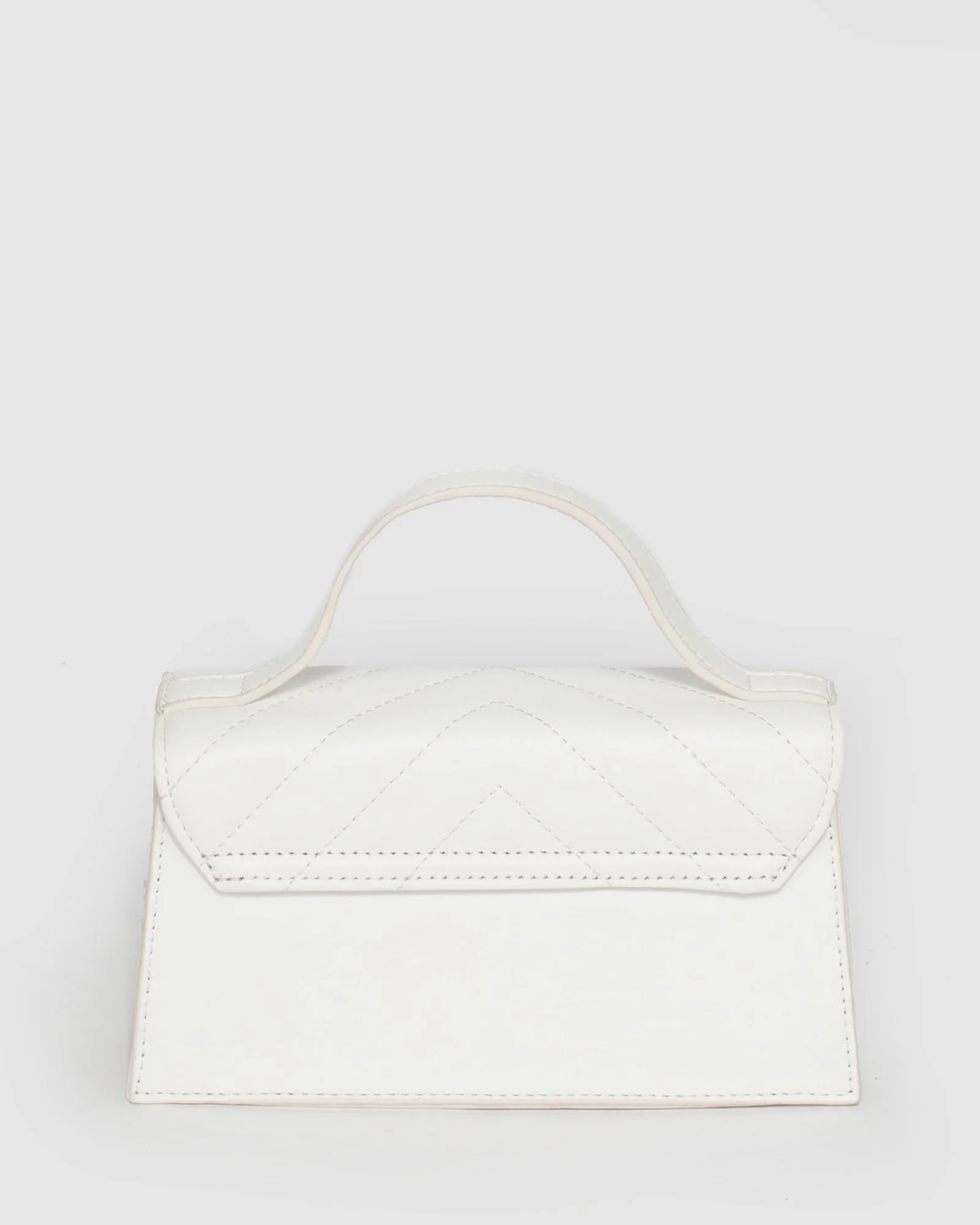 White Luna Top Handle Bag - Image 7