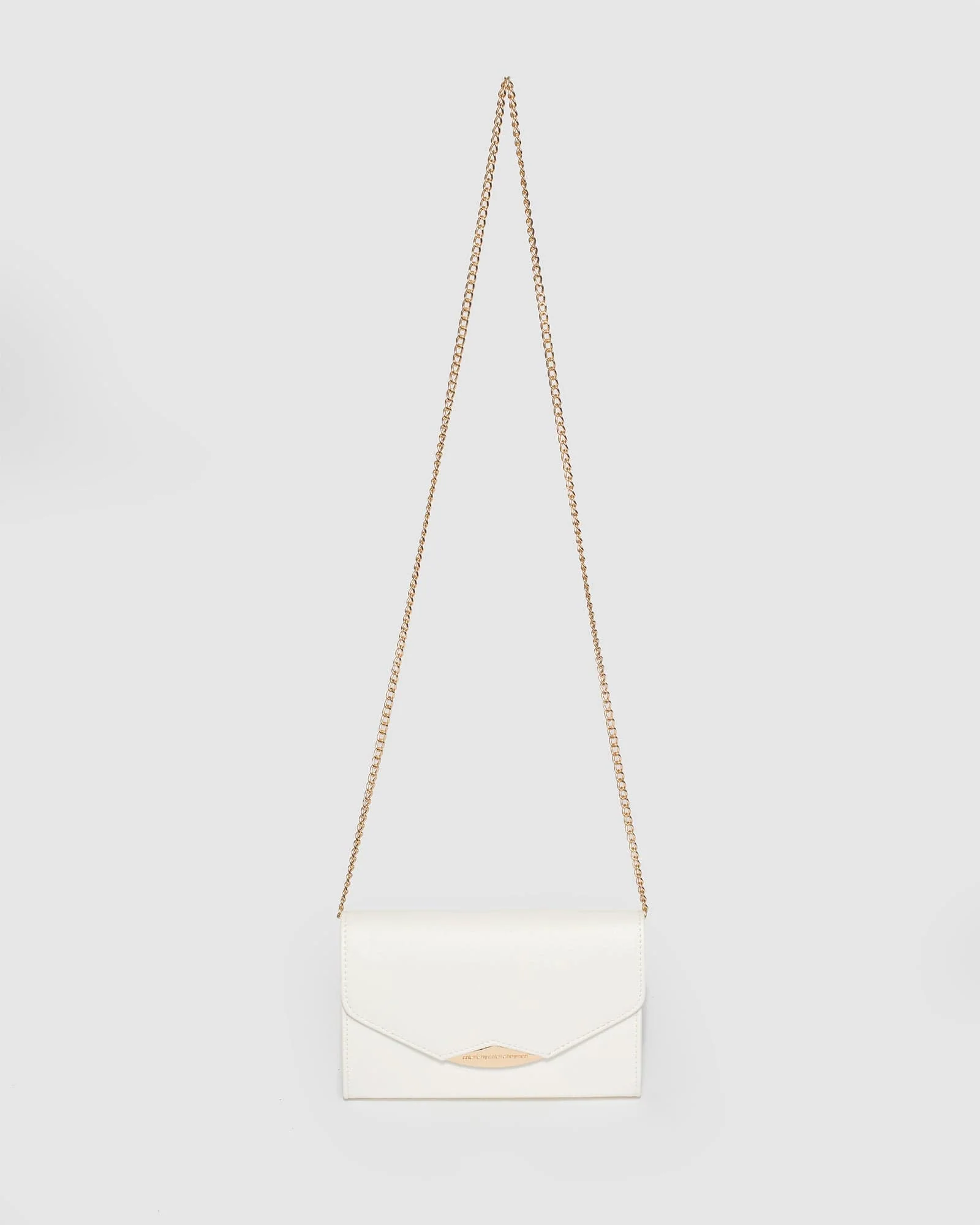 White Madi Envelope Clutch Bag - Image 5
