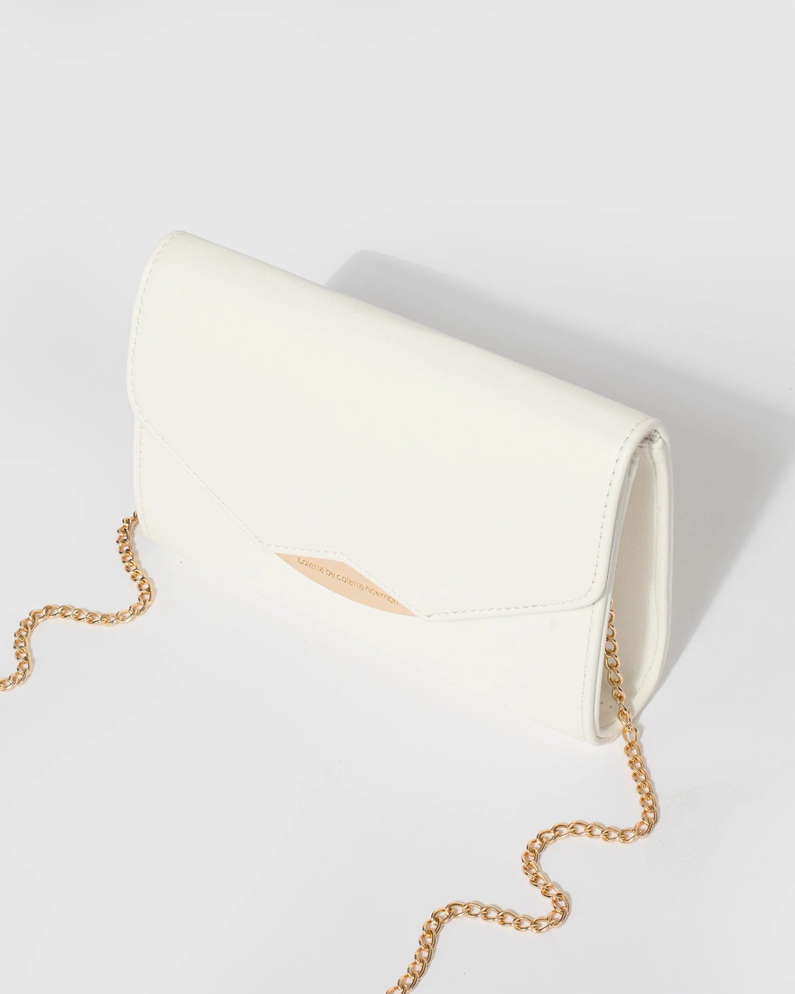 White Madi Envelope Clutch Bag - Image 7