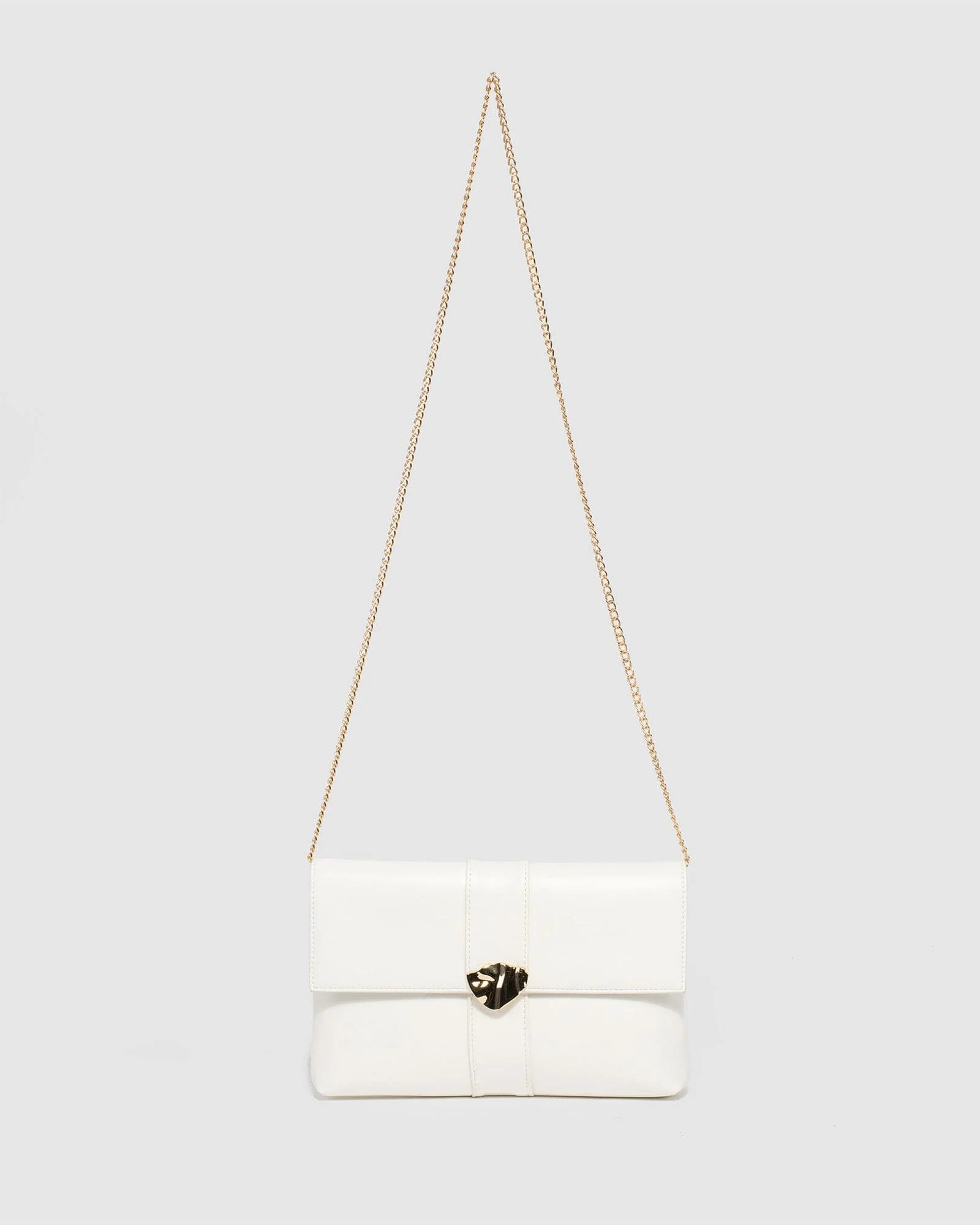 White Polly Flap Clutch Bag - Image 4