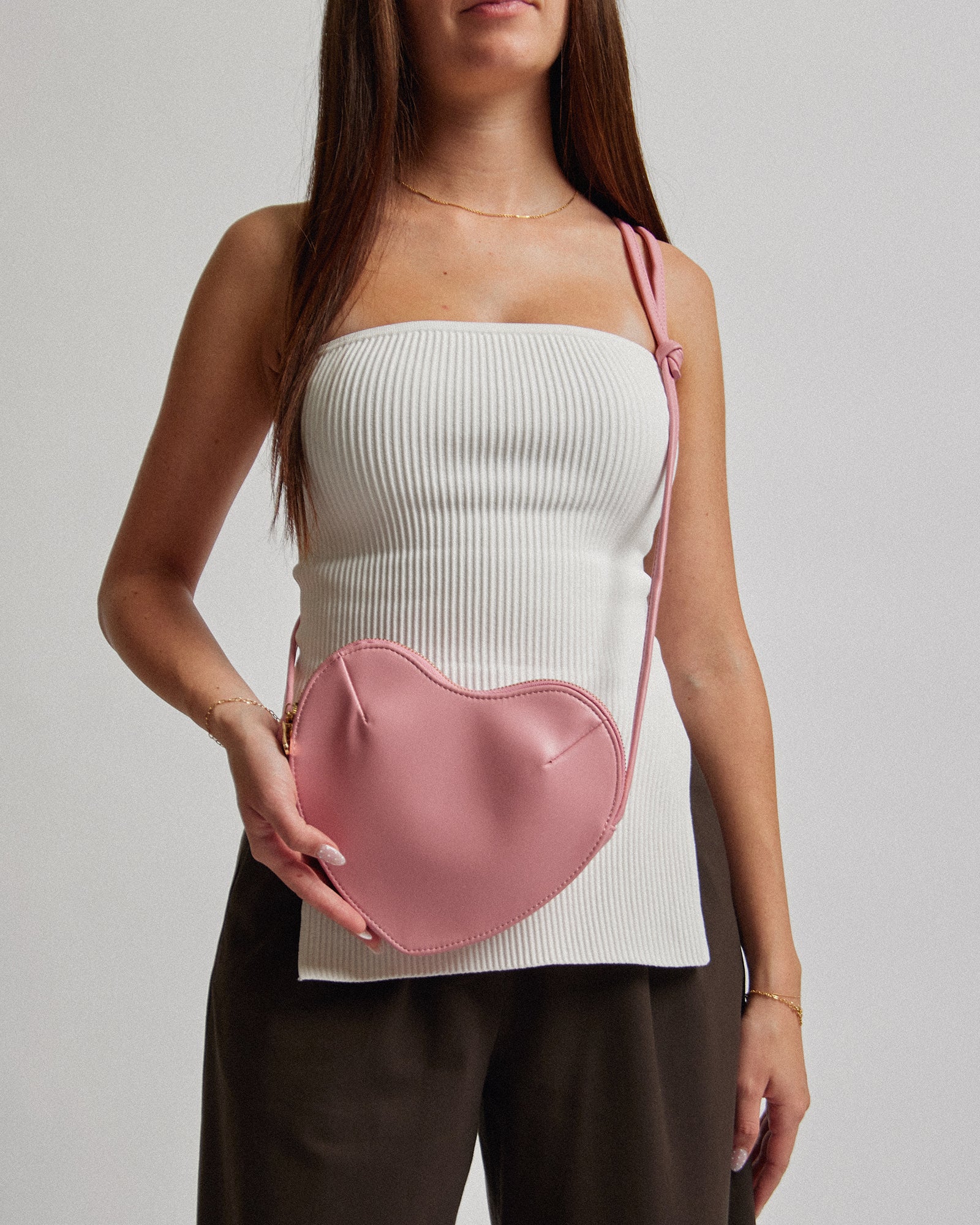 Pink Poppy Heart Crossbody Bag - Image 2