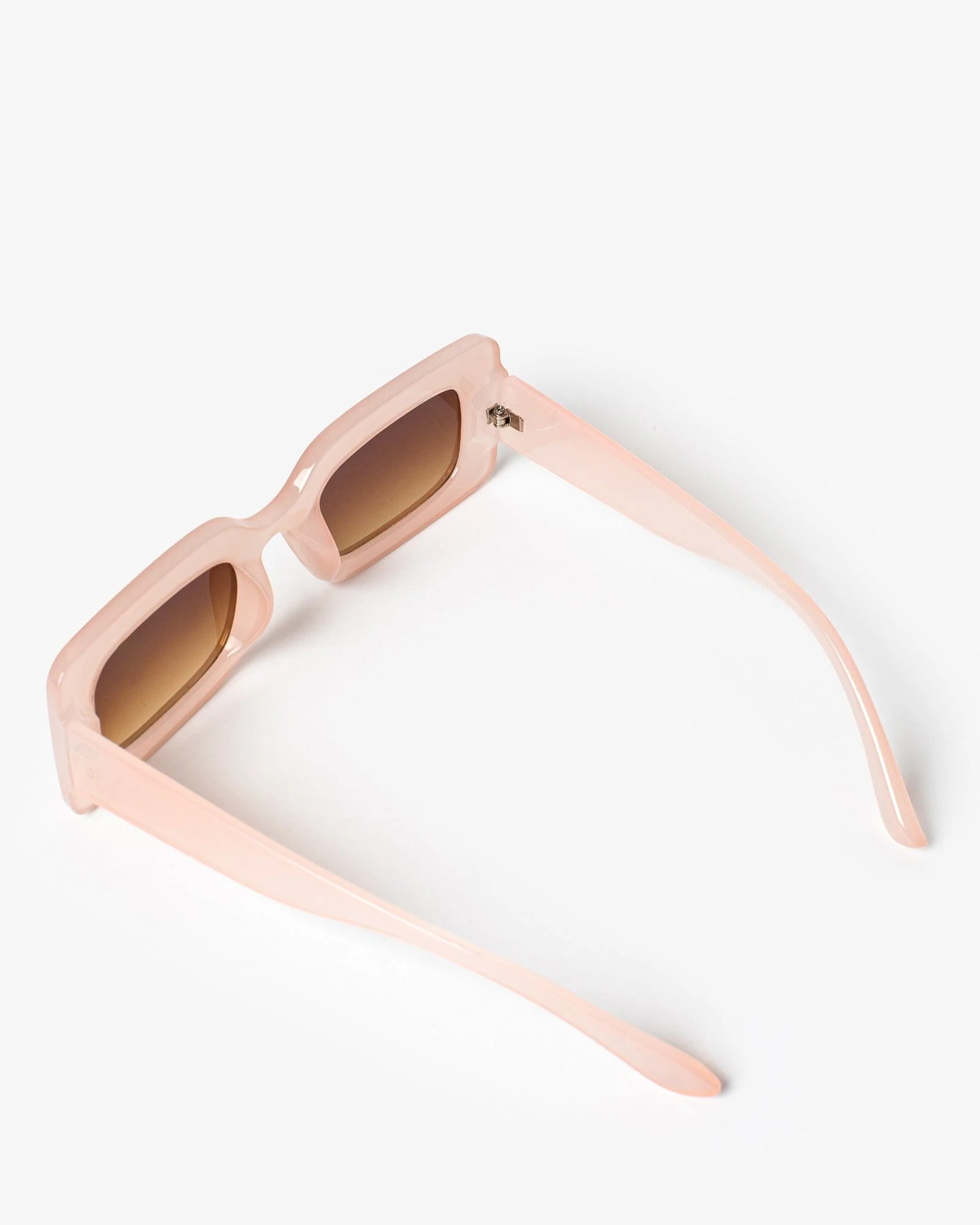 Pink Rectangle Plain Sunglasses - Image 3