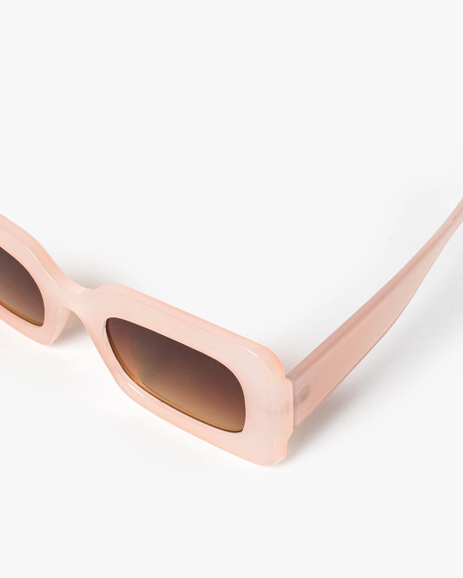 Pink Rectangle Plain Sunglasses - Image 4
