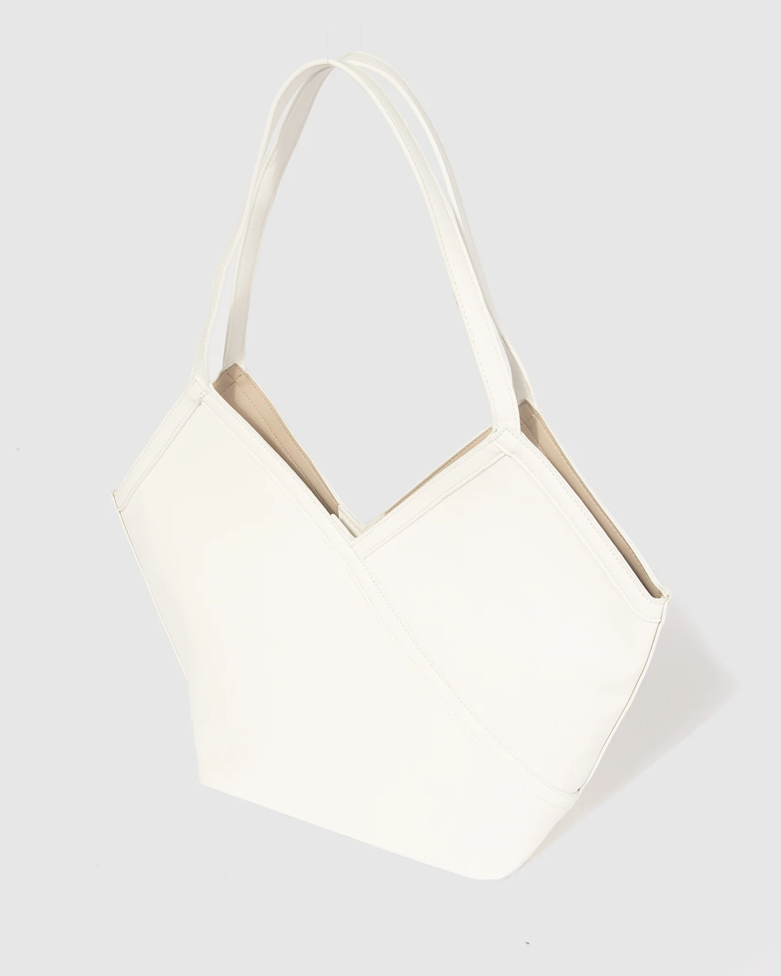 White Tia Large Slouch Bag - Image 3
